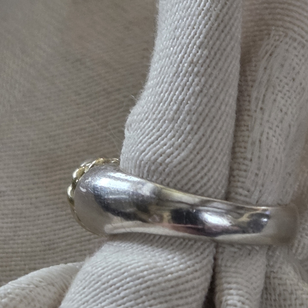 David Wysor Vintage Iolite Ring, SS & 18k, Size 7.5 - Picture 7 of 14